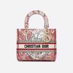 Dior Red and White D-Royaume Medium D-Lite Bag