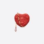 Dioramour Bright Red Caro Heart Pouch With Chain