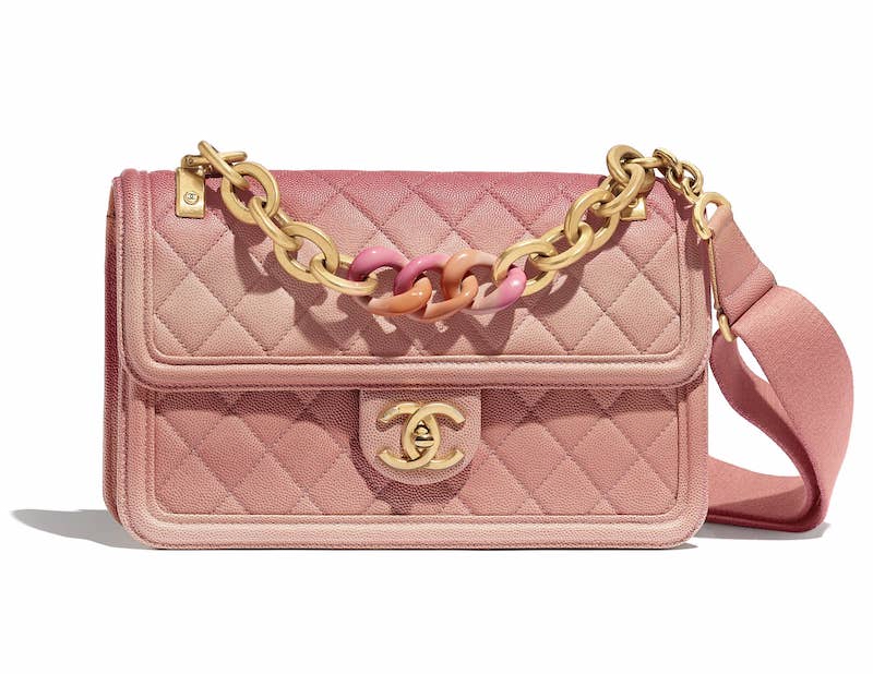 Chanel Coral Sunset On The Sea Flap Bag