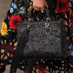 Dior Black Laser Cut Leather Lady Dior Bag 2 - Cruise 2021