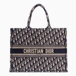 Dior Blue Oblique Canvas Book Tote Bag