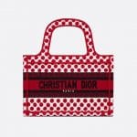 Dior Red Polkadot Dioramour Mini Book Tote Bag