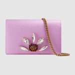 Gucci Crystal Embellished Leather Mini Chain Bag