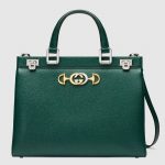 Gucci Green Zumi Medium Top Handle Bag