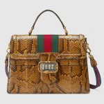 Gucci Honey Python Medium Top Handle Bag