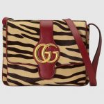 Gucci Tiger Print Calf Hair Arli Medium Shoulder Bag