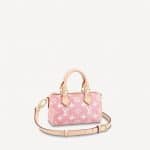 louis vuitton nano speedy jacquard denim in pink