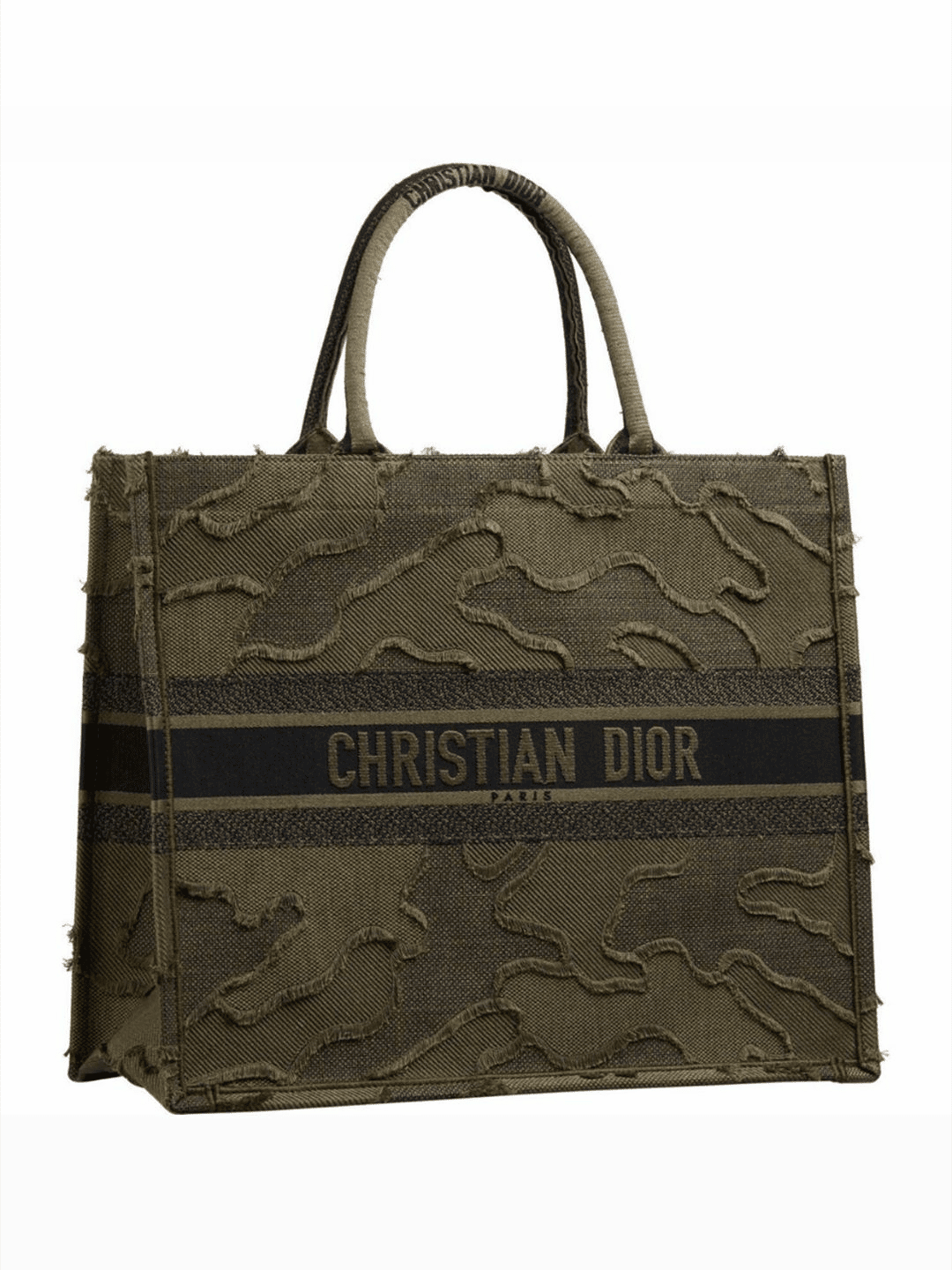 Dior Camouflage Denim Book Tote Bag