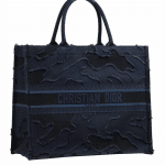 Dior Camouflage Denim Book Tote Bag