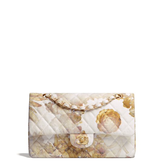 Chanel Printed Denim Classic Flap Bag