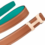 Hermes Gold Swift and Bleu Paon Epsom Mini Constance Belt