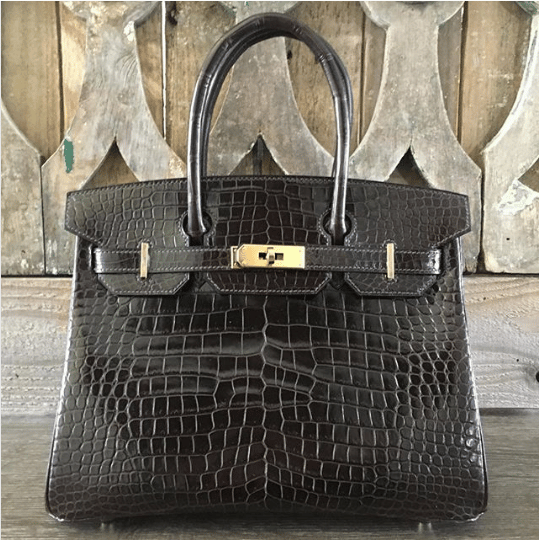 Hermes Macassar Porosus Crocodile Birkin Bag