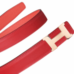 Hermes Vermilion Swift and Pink Epsom Mini Constance Belt