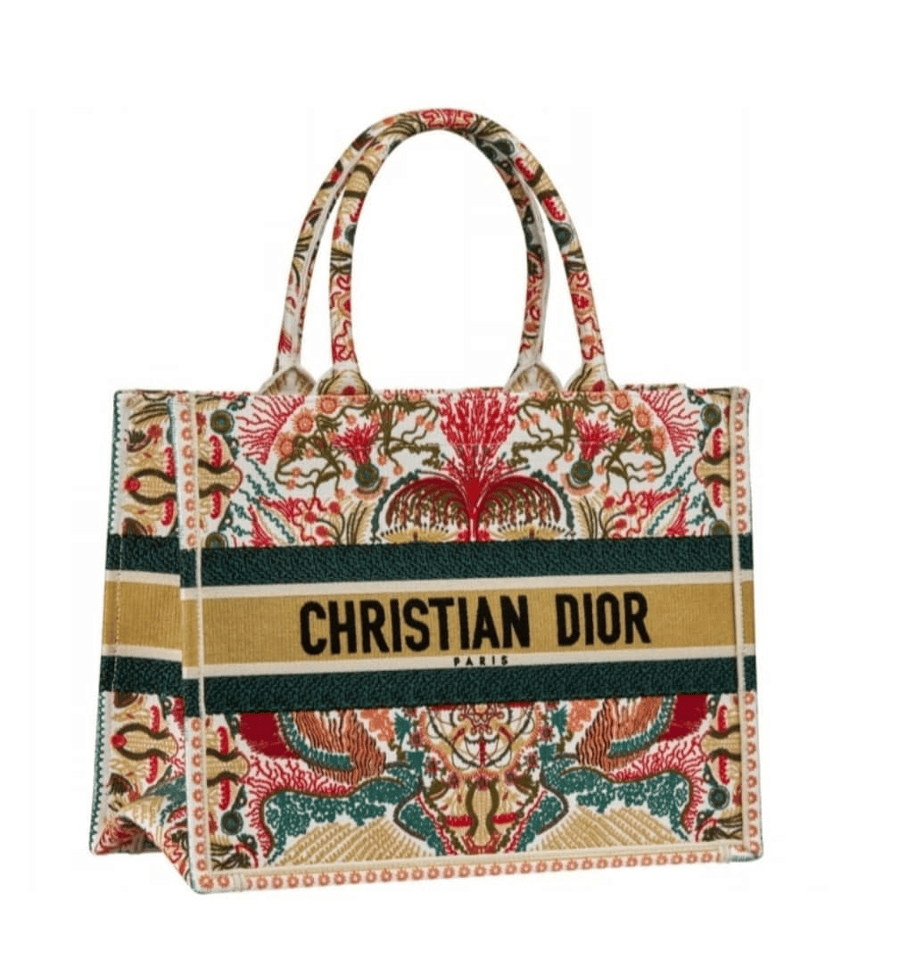 Dior Multicolor Floral Small Book Tote Bag